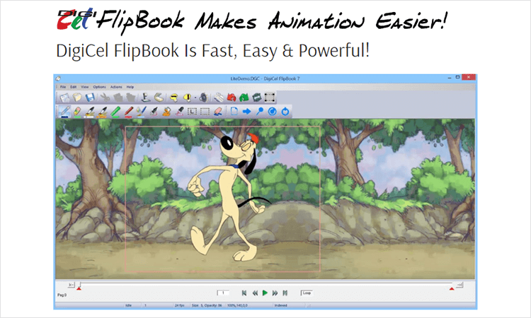 Animation apps for desktop - DigiCel FlipBook