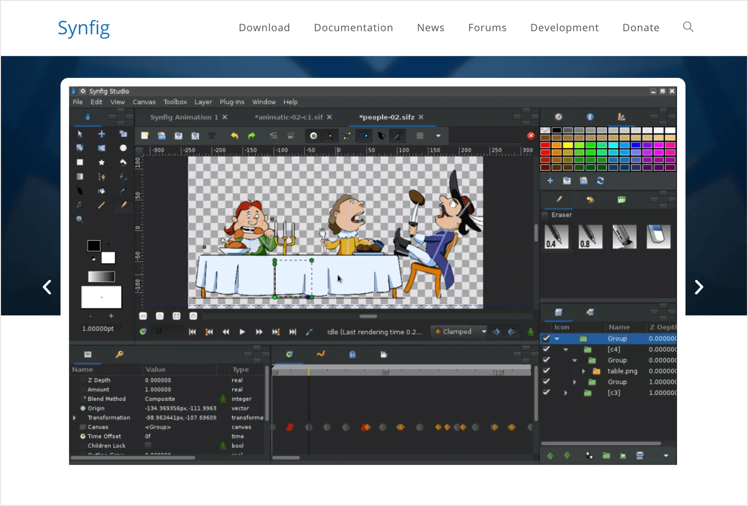 Animation apps for desktop - Synfig Studio