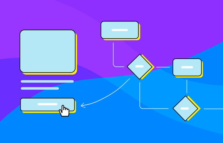 UX design tools and flowchart elements