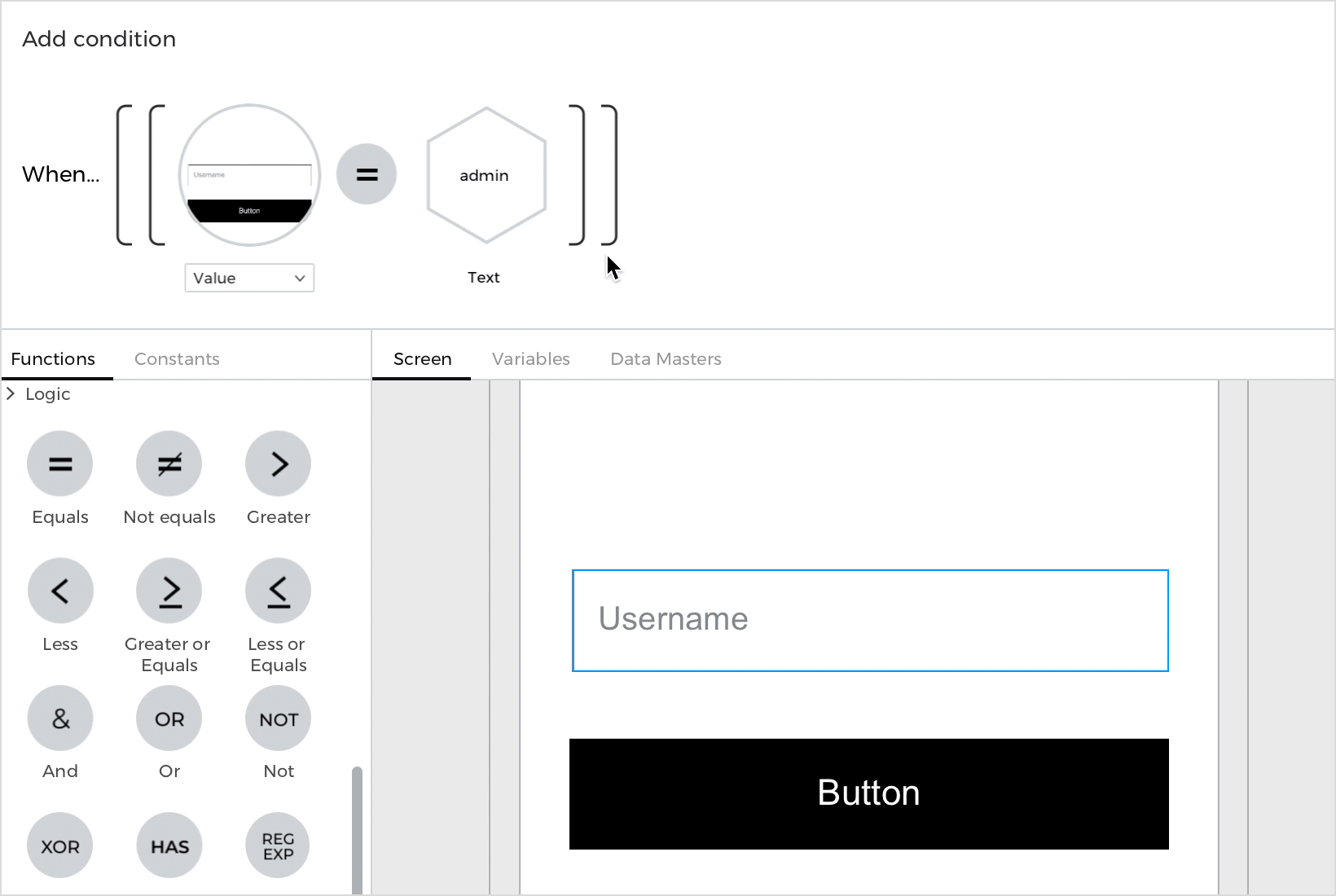 Conditional expression builder