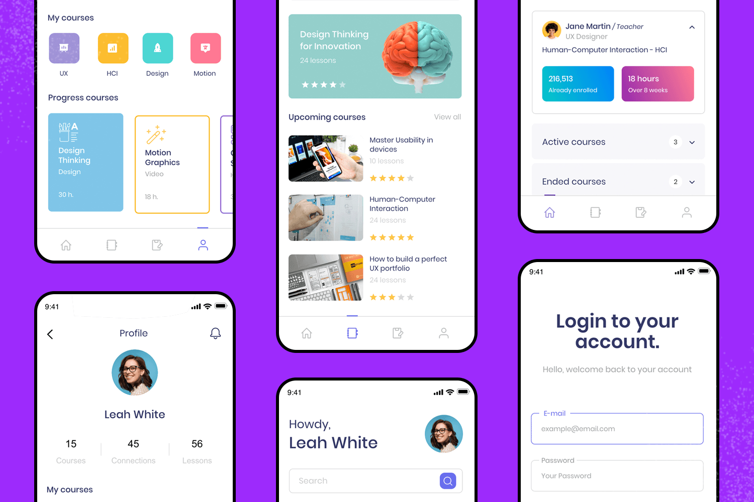 ui design for distance learning app