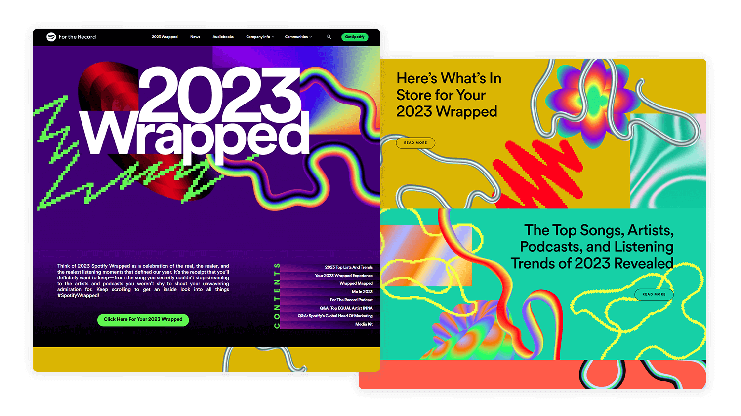 landing page design spotify