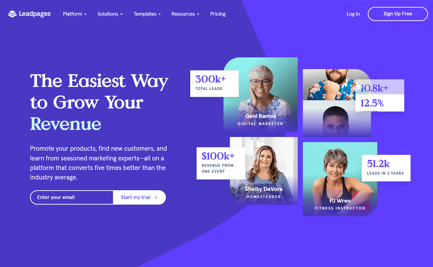 landing page ux leadpages