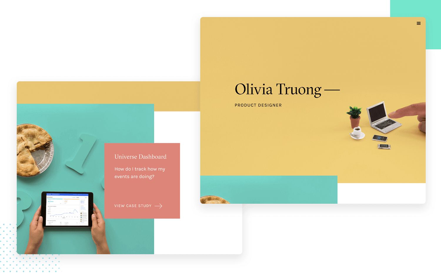 minimalist style of ux design portfolio