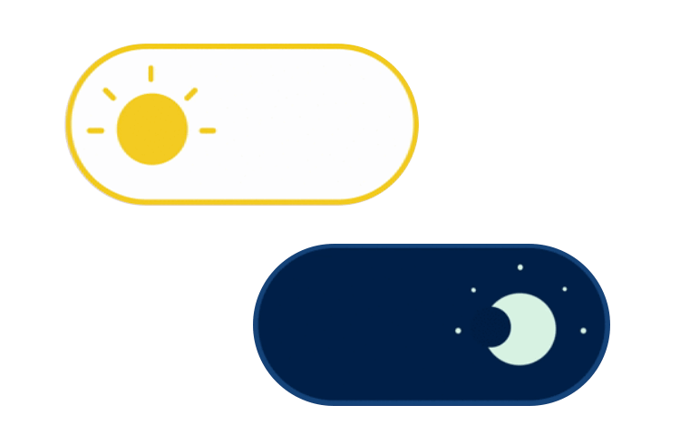 toggle switch design - night and day mode