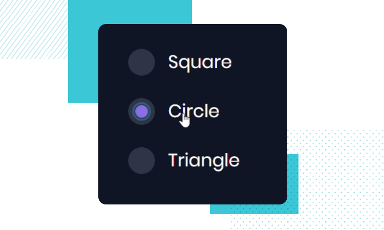 example of pulsating radio button