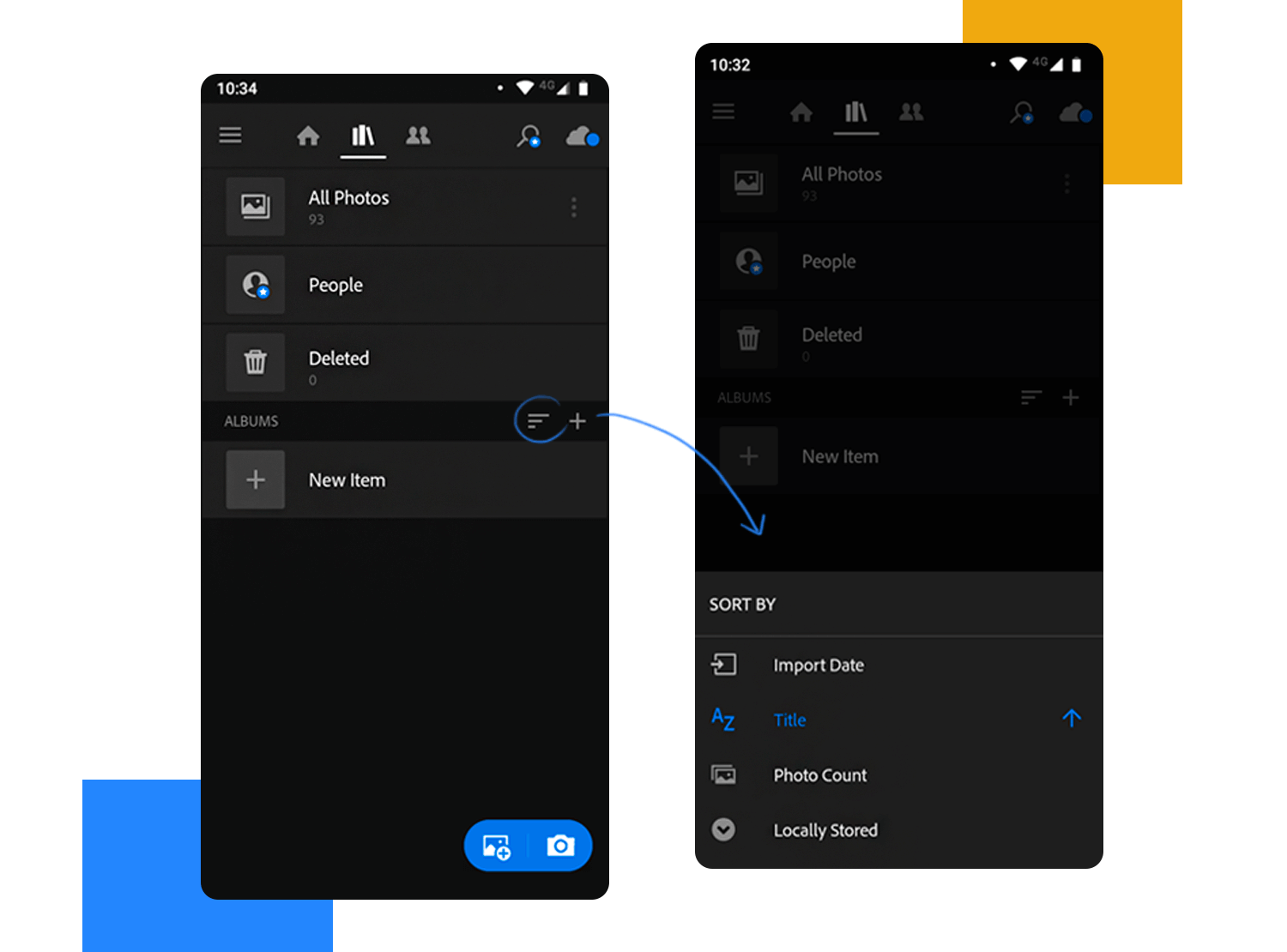 small mobile app dropdown example