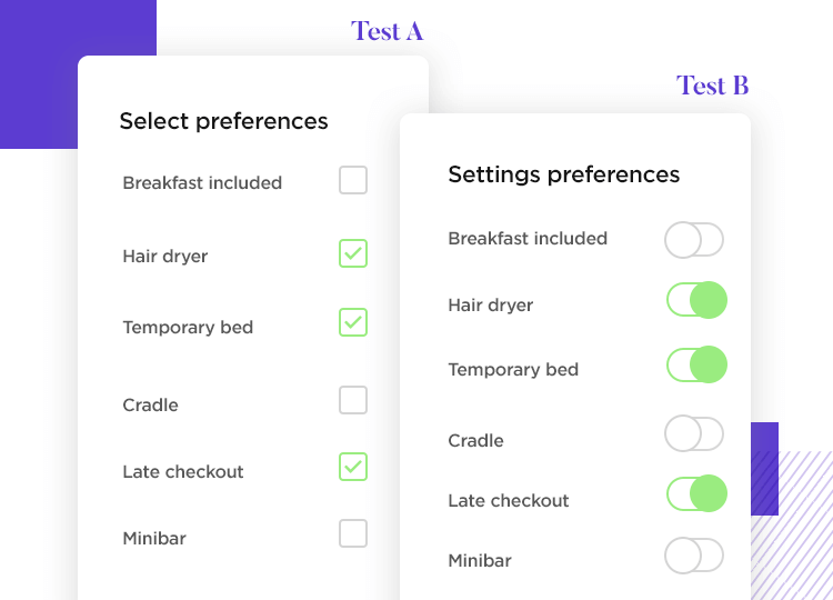 how to carry out user testing for toggle switches