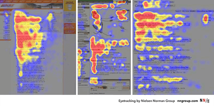 f pattern for visual hierarchy design