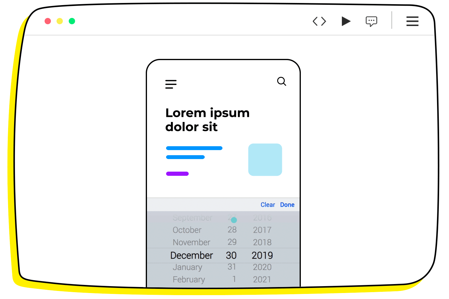 Wireframe tool with device emulators