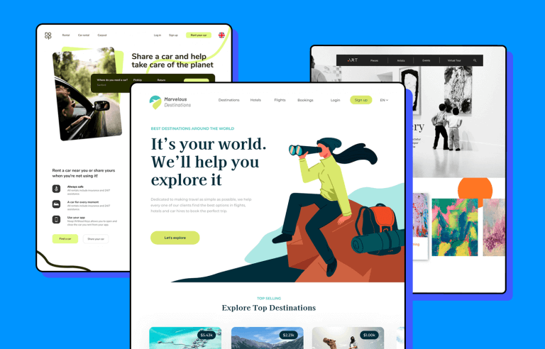 website templates by justinmind