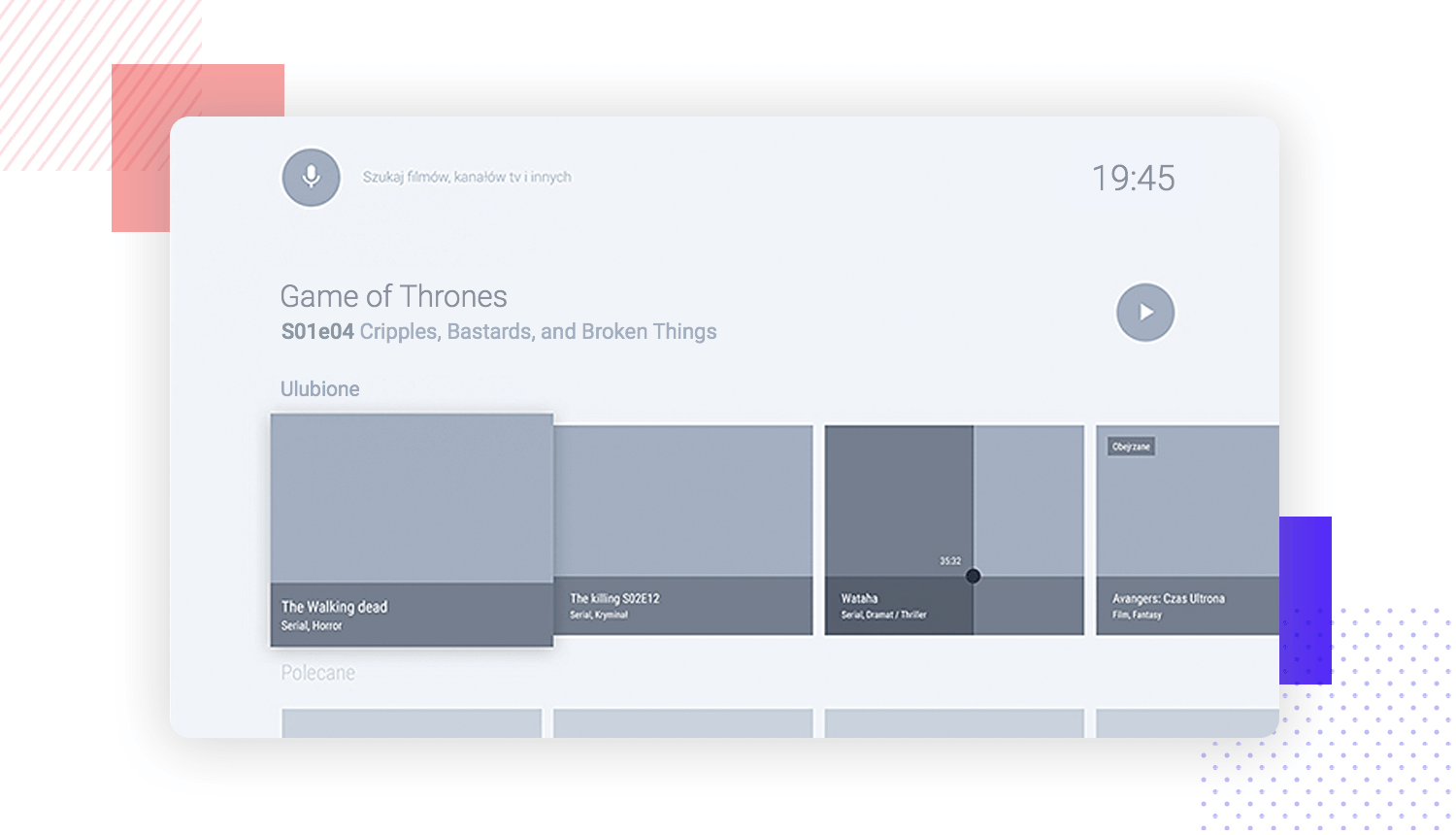 Streaming website wireframe example